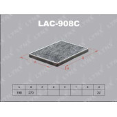 Фильтр салонный LYNXauto LAC-908C