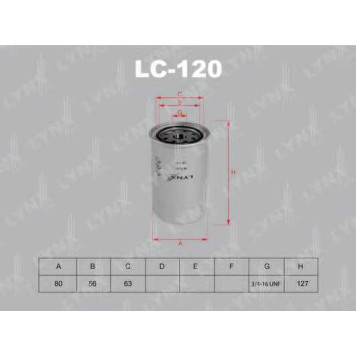 Фильтр масляный LYNXauto LC-120