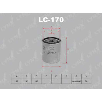 Фильтр масляный LYNXauto LC-170