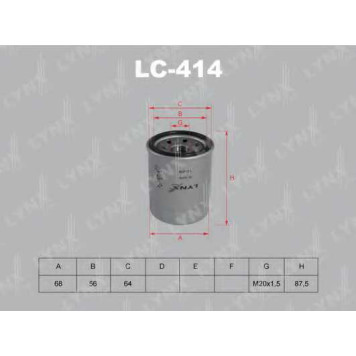 Фильтр масляный LYNXauto LC-414