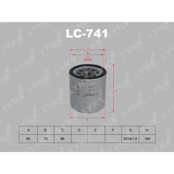 Фильтр масляный LYNXauto LC-741