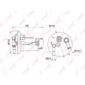 Фильтр топливный LYNXauto LF-1000M