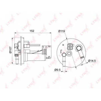 Фильтр топливный LYNXauto LF-1000M