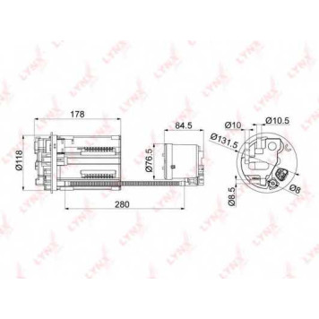 Фильтр топливный LYNXauto LF-1004M