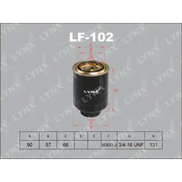 Фильтр топливный LYNXauto LF-102