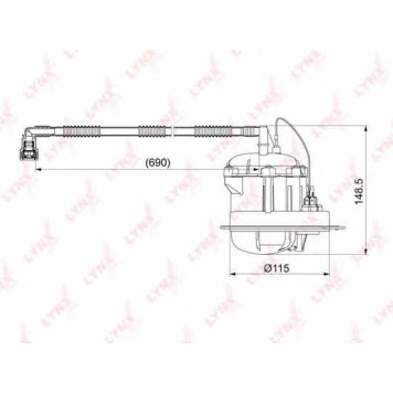Фильтр топливный LYNXauto LF-1065M