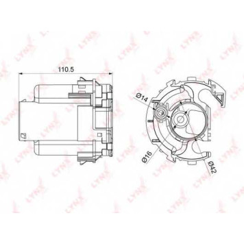 Фильтр топливный LYNXauto LF-1066M