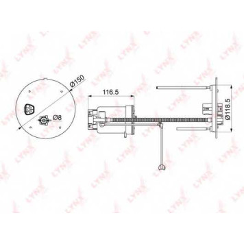 Фильтр топливный LYNXauto LF-1070M