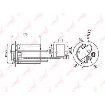 Фильтр топливный LYNXauto LF-1073M