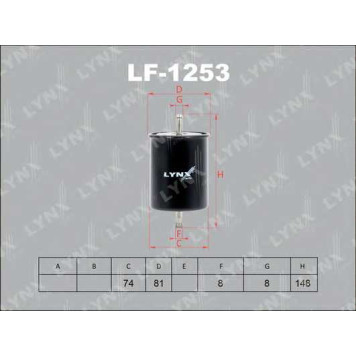 Фильтр топливный LYNXauto LF-1253