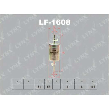 Фильтр топливный LYNXauto LF-1608