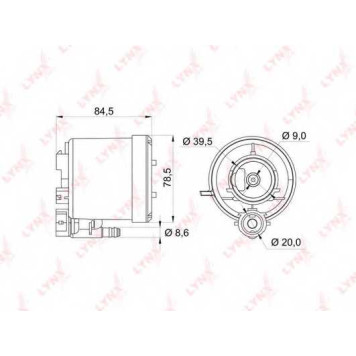 Фильтр топливный LYNXauto LF-163M