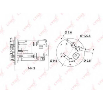 Фильтр топливный LYNXauto LF-362M