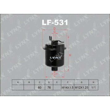 Фильтр топливный LYNXauto LF-531