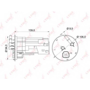 Фильтр топливный LYNXauto LF-541M