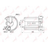 Фильтр топливный LYNXauto LF-543M