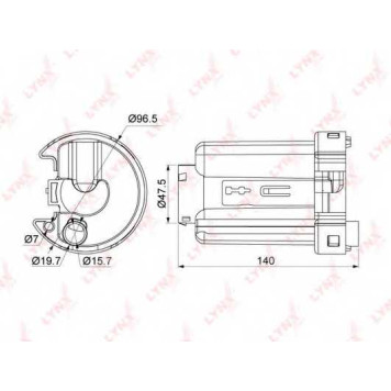 Фильтр топливный LYNXauto LF-543M
