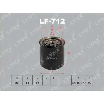 Фильтр топливный LYNXauto LF-712