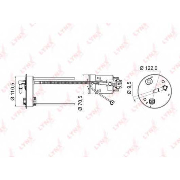 Фильтр топливный LYNXauto LF-950M