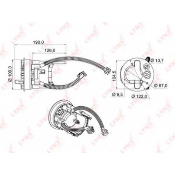 Фильтр топливный LYNXauto LF-951M