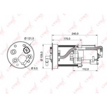 Фильтр топливный LYNXauto LF-953M