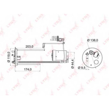 Фильтр топливный LYNXauto LF-969M