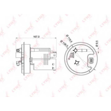 Фильтр топливный LYNXauto LF-978M