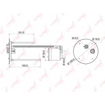 Фильтр топливный LYNXauto LF-984M