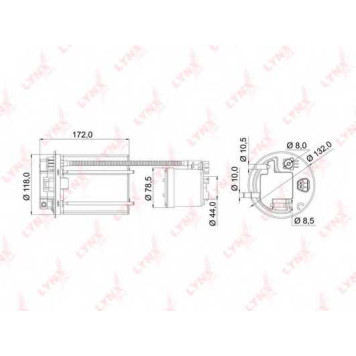Фильтр топливный LYNXauto LF-985M