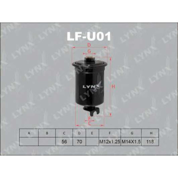 Фильтр топливный LYNXauto LF-U01