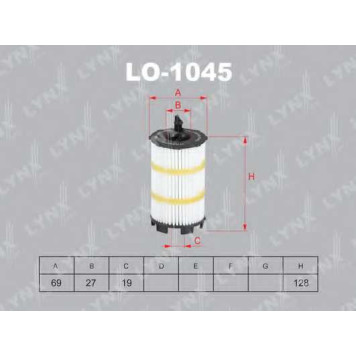 Фильтр масляный LYNXauto LO-1045