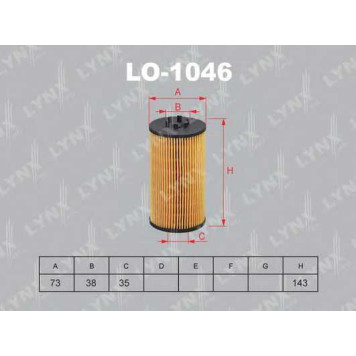 Фильтр масляный LYNXauto LO-1046