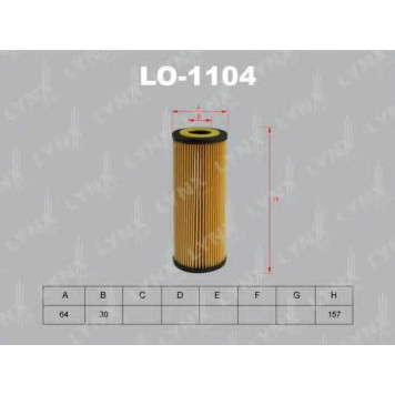 Фильтр масляный LYNXauto LO-1104