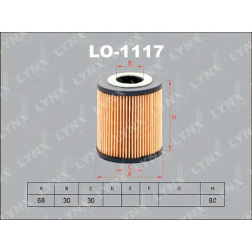 Фильтр масляный LYNXauto LO-1117
