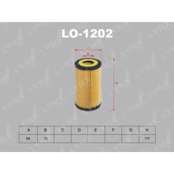 Фильтр масляный LYNXauto LO-1202