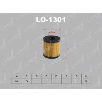 Фильтр масляный LYNXauto LO-1301