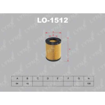 Фильтр масляный LYNXauto LO-1512