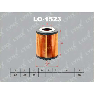 Фильтр масляный LYNXauto LO-1523