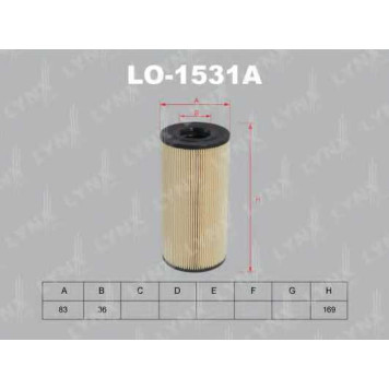 Фильтр масляный LYNXauto LO-1531A