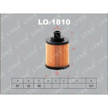 Фильтр масляный LYNXauto LO-1810