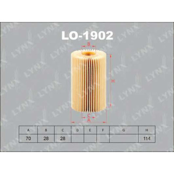 Фильтр масляный LYNXauto LO-1902