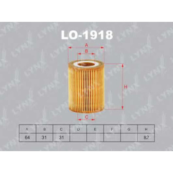 Фильтр масляный LYNXauto LO-1918