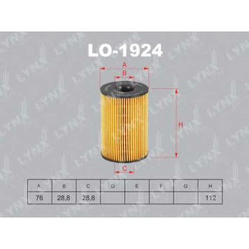 Фильтр масляный LYNXauto LO-1924