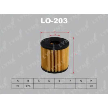 Фильтр масляный LYNXauto LO-203