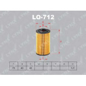 Фильтр масляный LYNXauto LO-712