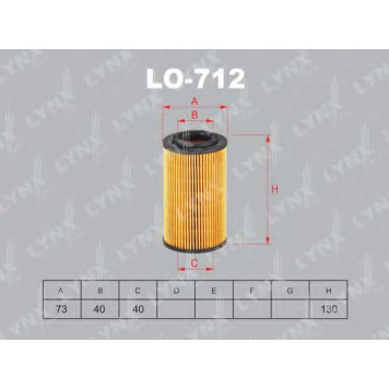 Фильтр масляный LYNXauto LO-712