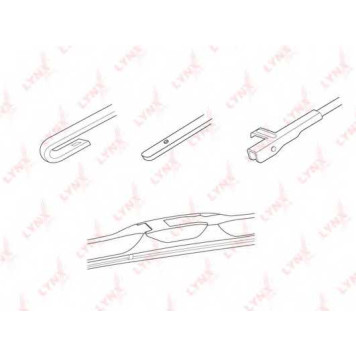 Щетка стеклоочистителя гибридная LYNXauto LX600