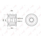 Механизм свободного хода генератора LYNXauto PA-1004