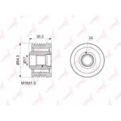Механизм свободного хода генератора LYNXauto PA-1036