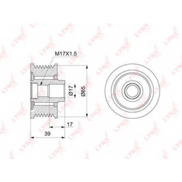 Механизм свободного хода генератора LYNXauto PA-1124